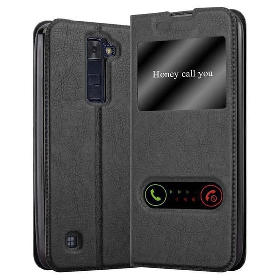 Etui Do LG K8 2016 w CZARNA KOMETA Pokrowiec Obudowa Case Cover Portfel Ochronny Cadorabo Cadorabo