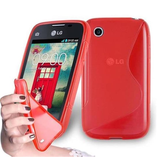 Etui Do LG L40 Pokrowiec w PIEKŁA CZERWIEŃ Pokrowiec Ochronny Obudowa Case Cover TPU Cadorabo Cadorabo