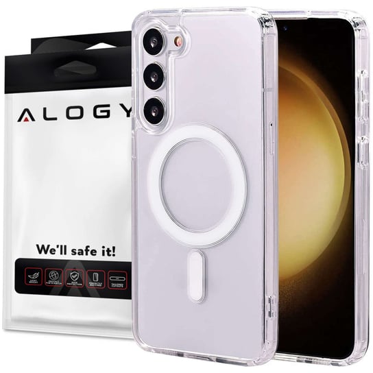 Etui do MagSafe Alogy Ring Mag Clear Case do ładowarek Qi do Samsung Galaxy S23+ Plus Przezroczysty Alogy