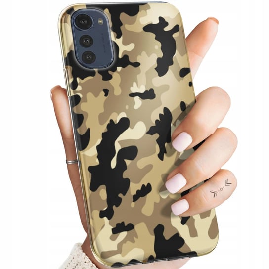 Etui Do Moto E32 / E32S Wzory Moro Wojskowe Militarne Obudowa Pokrowiec Motorola