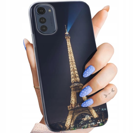 Etui Do Moto E32 / E32S Wzory Paryż Francja Eiffel Obudowa Pokrowiec Case Motorola