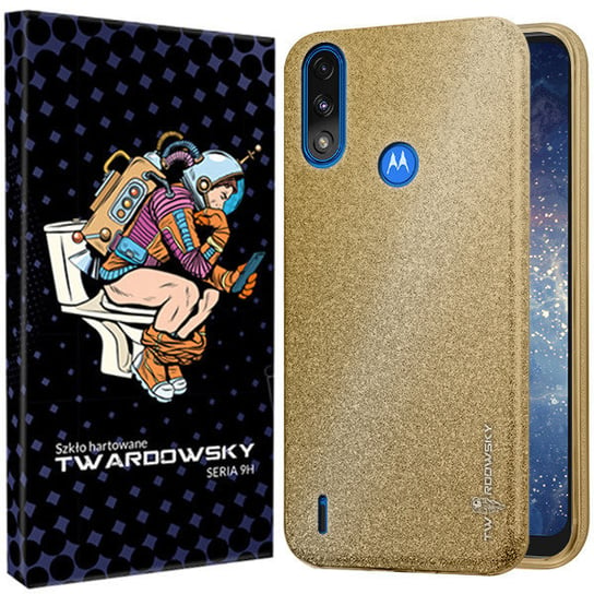 Etui Do Moto E7 Power Twardowsky Stella + Szkło 9H VegaCom