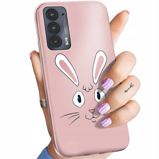 Etui Do Moto Edge 20 5G Wzory Królik Zając Bunny Obudowa Pokrowiec Case Motorola
