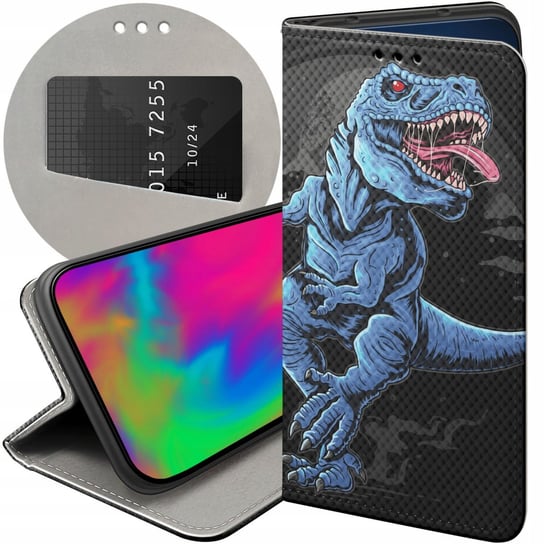 ETUI DO MOTOROLA EDGE 20 5G WZORY DINOZAURY REPTILIA PREHISTORYCZNE FUTERAŁ Motorola