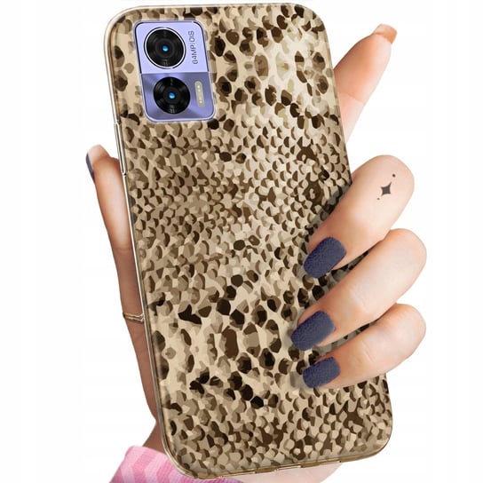 Etui Do Motorola Edge 30 Neo / 30 Lite Wzory Wąż Skóra Węża Snake Obudowa Motorola