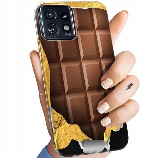 ETUI DO MOTOROLA EDGE 40 PRO WZORY CZEKOLADA CHOCO SŁODYCZE OBUDOWA CASE Motorola