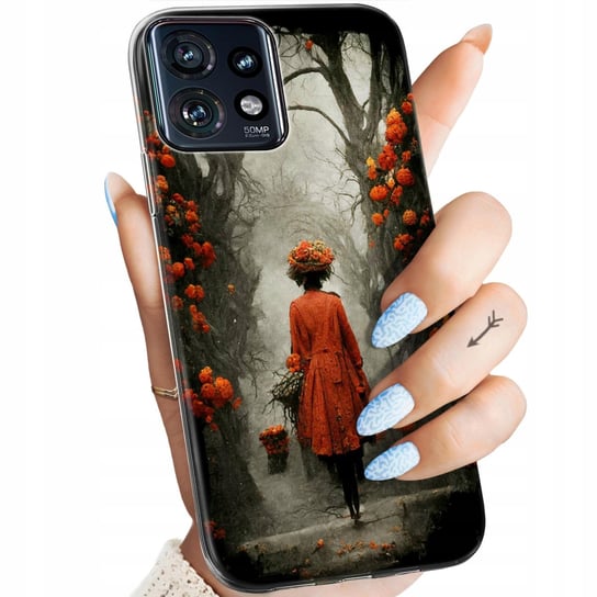 Etui Do Motorola Edge 40 Pro Wzory Jesień Liście Autumn Obudowa Pokrowiec Motorola