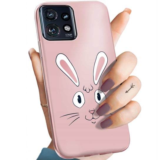 Etui Do Motorola Edge 40 Pro Wzory Królik Zając Bunny Obudowa Pokrowiec Motorola