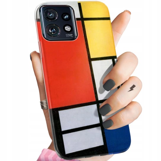 ETUI DO MOTOROLA EDGE 40 PRO WZORY PIET MONDRAIN ABSTRAKCJA GEOMETRIA CASE Motorola