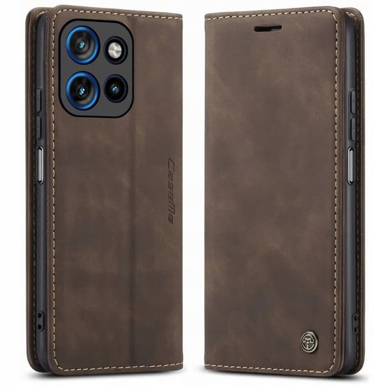 Etui do Motorola Edge 50 Neo PORTFELOWE SKÓRZANE ZAMYKANE NA KLAPKĘ CaseMe
