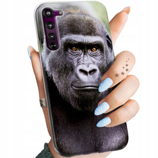 Etui Do Motorola Edge Wzory Małpki Małpa Nosacz Obudowa Pokrowiec Case Motorola