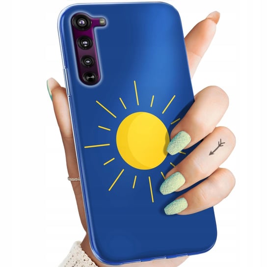 Etui Do Motorola Edge Wzory Słońce Planety Sun Obudowa Pokrowiec Case Motorola