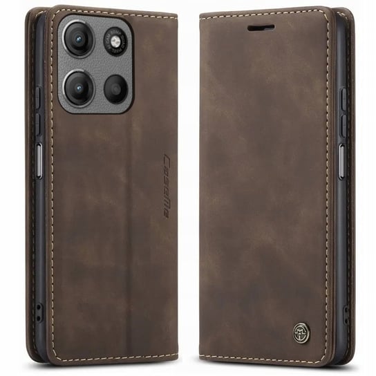 Etui do Motorola G15 / G15 Power PORTFELOWE SKÓRZANE ZAMYKANE NA KLAPKĘ CaseMe