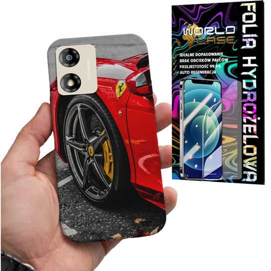 ETUI DO MOTOROLA MOTO E13 - FELGA AUTO AUTA FERRARI WYBÓR + FOLIA WORLD CASE