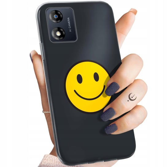 Etui Do Motorola Moto E13 Wzory Uśmiech Smile Emoji Obudowa Pokrowiec Case Motorola