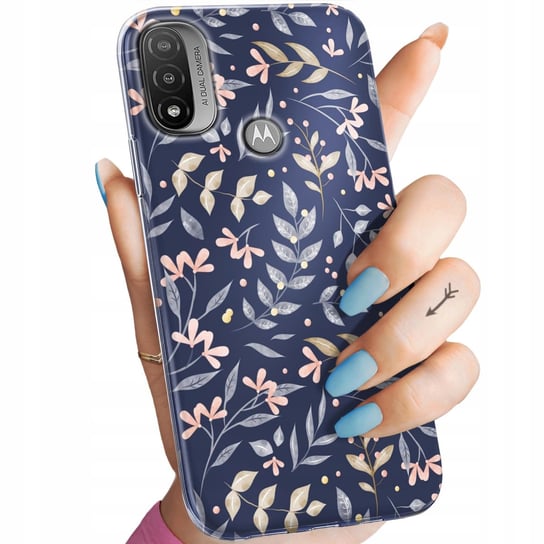 Etui Do Motorola Moto E20 Wzory Floral Botanika Bukiety Obudowa Pokrowiec Motorola