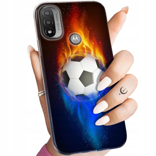 Etui Do Motorola Moto E20 Wzory Sport Piłkarskie Piłka Nożna Obudowa Case Motorola