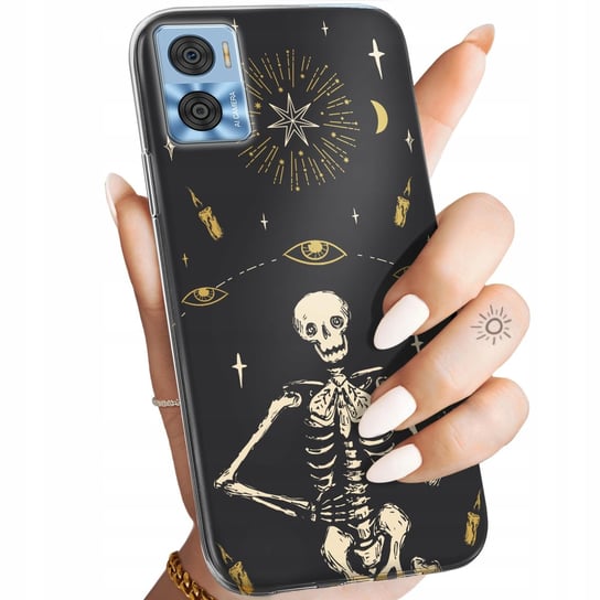 Etui Do Motorola Moto E22 / E22I Wzory Czaszka Szkielety Memento Mori Gotyk Motorola