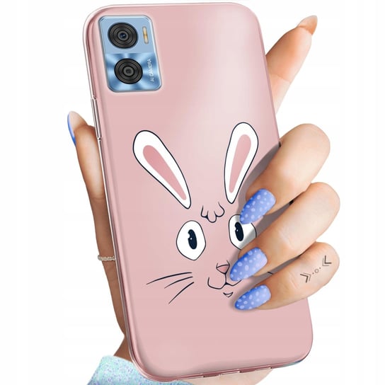 Etui Do Motorola Moto E22 / E22I Wzory Królik Zając Bunny Obudowa Pokrowiec Motorola