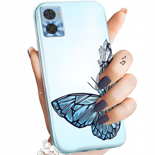 Etui Do Motorola Moto E22 / E22I Wzory Motyle Butterfly Barwne Obudowa Case Motorola