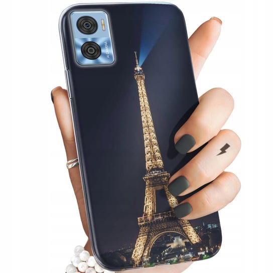 Etui Do Motorola Moto E22 / E22I Wzory Paryż Francja Eiffel Obudowa Case Motorola