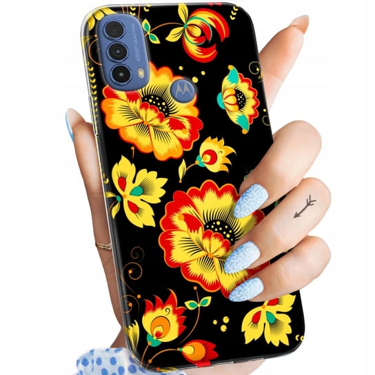 ETUI DO MOTOROLA MOTO E30 / E40 WZORY FOLK LUDOWE FOLKLORYSTYCZNE OBUDOWA Motorola