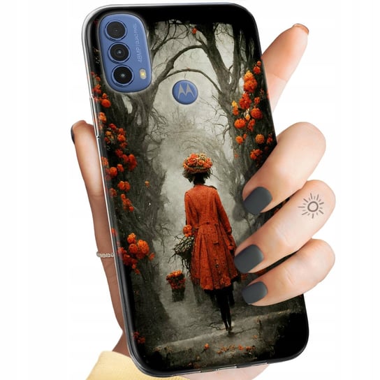 Etui Do Motorola Moto E30 / E40 Wzory Jesień Liście Autumn Obudowa Case Motorola