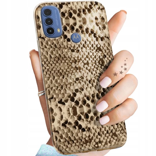 Etui Do Motorola Moto E30 / E40 Wzory Wąż Skóra Węża Snake Obudowa Case Motorola