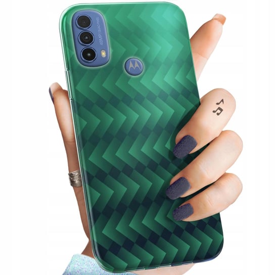 Etui Do Motorola Moto E30 / E40 Wzory Zielone Grassy Green Obudowa Case Motorola