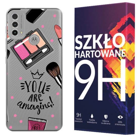 Etui Do Motorola Moto E30 Nadruk Fashion +Szkło 9H Kreatui