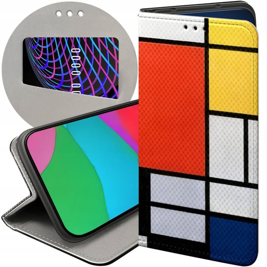 ETUI DO MOTOROLA MOTO E5 PLUS WZORY PIET MONDRAIN ABSTRAKCJA GEOMETRIA CASE Motorola