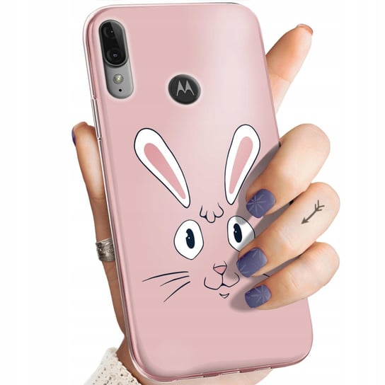 Etui Do Motorola Moto E6 Plus Wzory Królik Zając Bunny Obudowa Pokrowiec Motorola