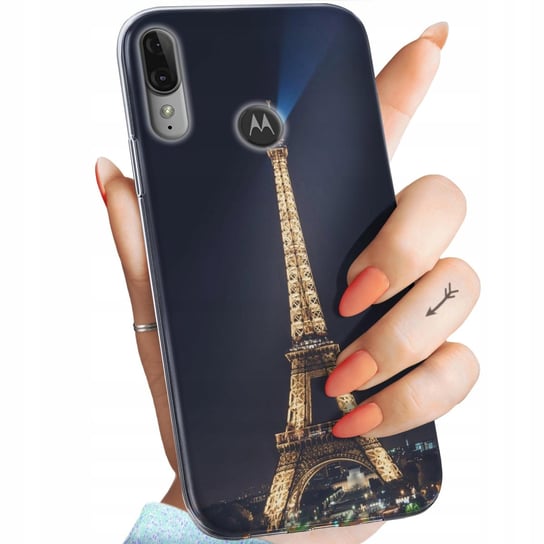 Etui Do Motorola Moto E6 Plus Wzory Paryż Francja Eiffel Obudowa Pokrowiec Motorola