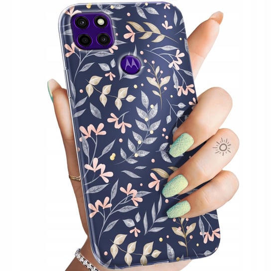 Etui Do Motorola Moto E7 Plus Wzory Floral Botanika Bukiety Obudowa Case Motorola