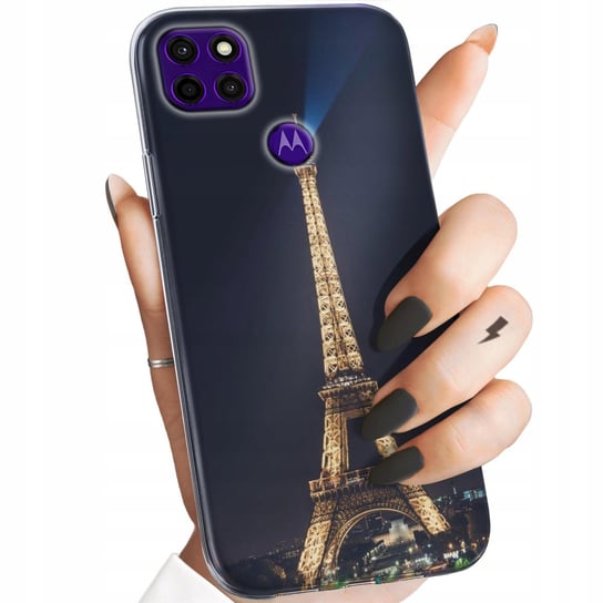 Etui Do Motorola Moto E7 Plus Wzory Paryż Francja Eiffel Obudowa Pokrowiec Motorola