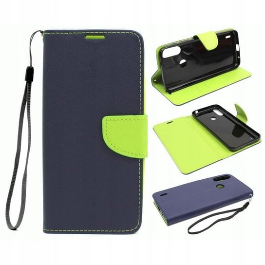 Etui do Motorola MOTO E7 Power E7i Power Fancy Diary granatowe Pokrowiec Obudowa Futerał Case GSM-HURT