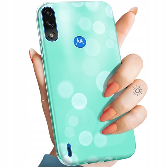 ETUI DO MOTOROLA MOTO E7 POWER WZORY MIĘTOWE MIĘTA MINT OBUDOWA POKROWIEC Motorola