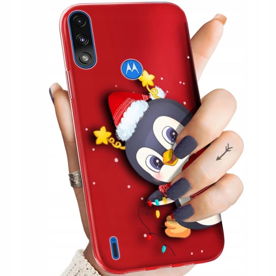 Etui Do Motorola Moto E7 Power Wzory Święta Christmas Mikołaj Pingwin Case Motorola