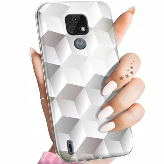 Etui Do Motorola Moto E7 Wzory 3D Geometryczne Iluzja Obudowa Pokrowiec Motorola