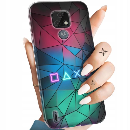 Etui Do Motorola Moto E7 Wzory Dla Gracza Gracz Gamer Game Over Obudowa Motorola