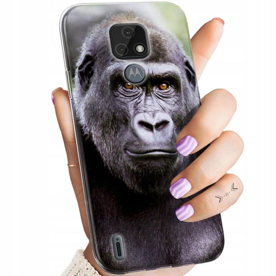 Etui Do Motorola Moto E7 Wzory Małpki Małpa Nosacz Obudowa Pokrowiec Case Motorola