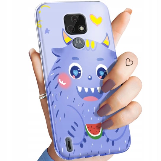 Etui Do Motorola Moto E7 Wzory Potwory Potwór Monster Obudowa Pokrowiec Motorola