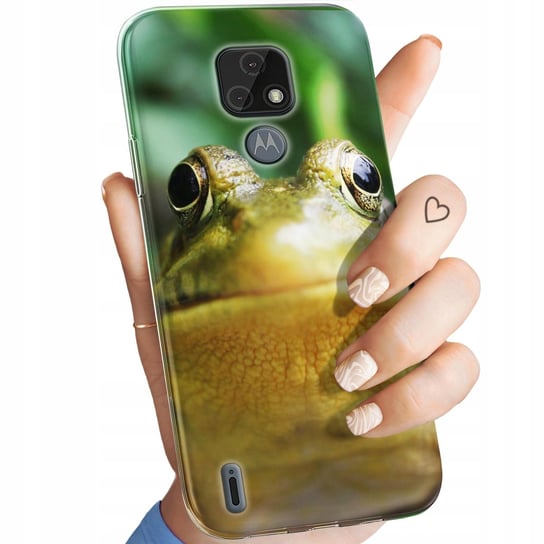 Etui Do Motorola Moto E7 Wzory Żabka Żaba Frog Obudowa Pokrowiec Case Motorola