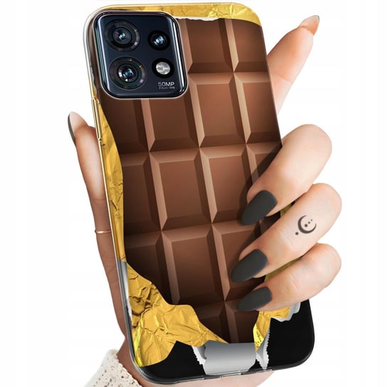 ETUI DO MOTOROLA MOTO EDGE 40 WZORY CZEKOLADA CHOCO SŁODYCZE OBUDOWA CASE Motorola