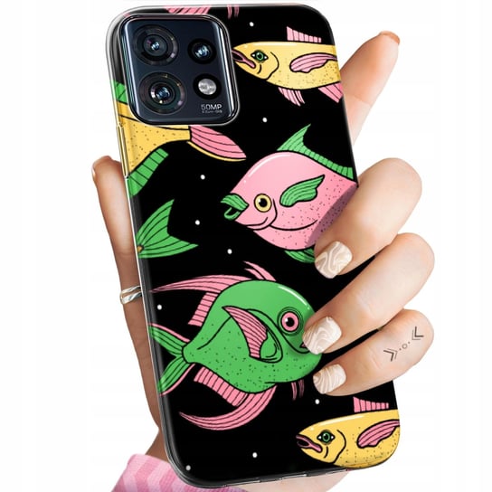 ETUI DO MOTOROLA MOTO EDGE 40 WZORY RYBY RYBKI FISH OBUDOWA POKROWIEC CASE Motorola