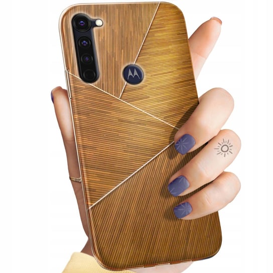 Etui Do Motorola Moto G Pro Wzory Brązowe Drewniane Brown Obudowa Pokrowiec Motorola