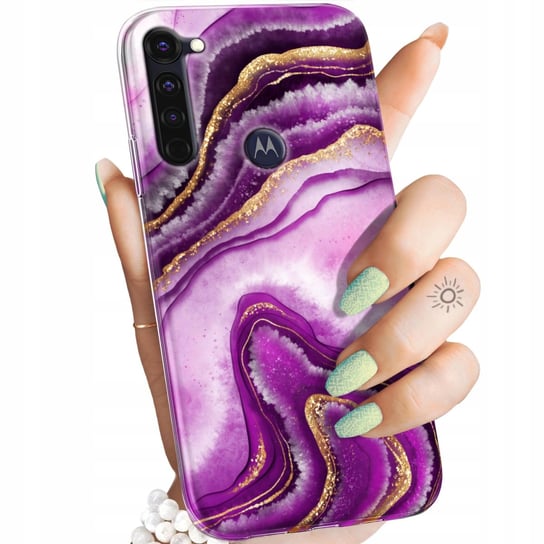 Etui Do Motorola Moto G Pro Wzory Różowy Marmur Purpura Róż Marmur Obudowa Motorola