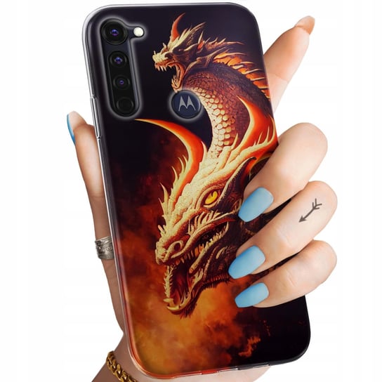 Etui Do Motorola Moto G Pro Wzory Smoki Dragon Taniec Smoków Obudowa Case Motorola