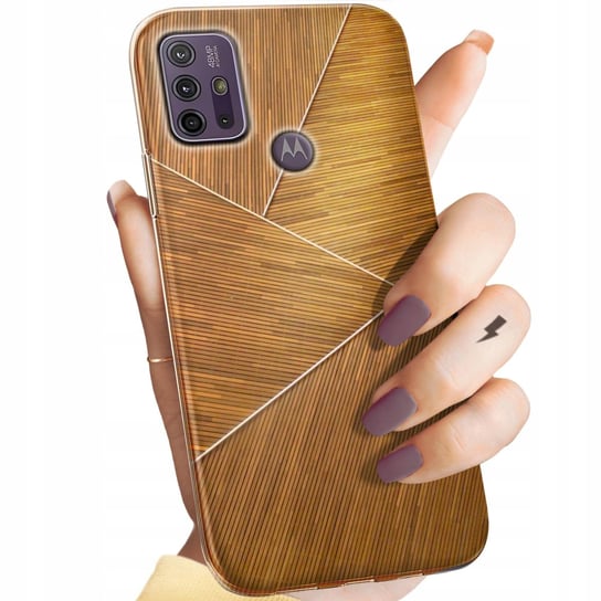 Etui Do Motorola Moto G10 Wzory Brązowe Drewniane Brown Obudowa Pokrowiec Motorola