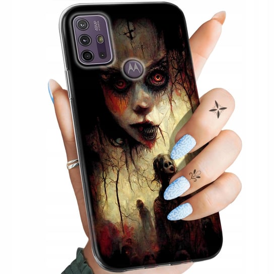 Etui Do Motorola Moto G10 Wzory Halloween Zombie Dynie Czaszki Czarownice Motorola